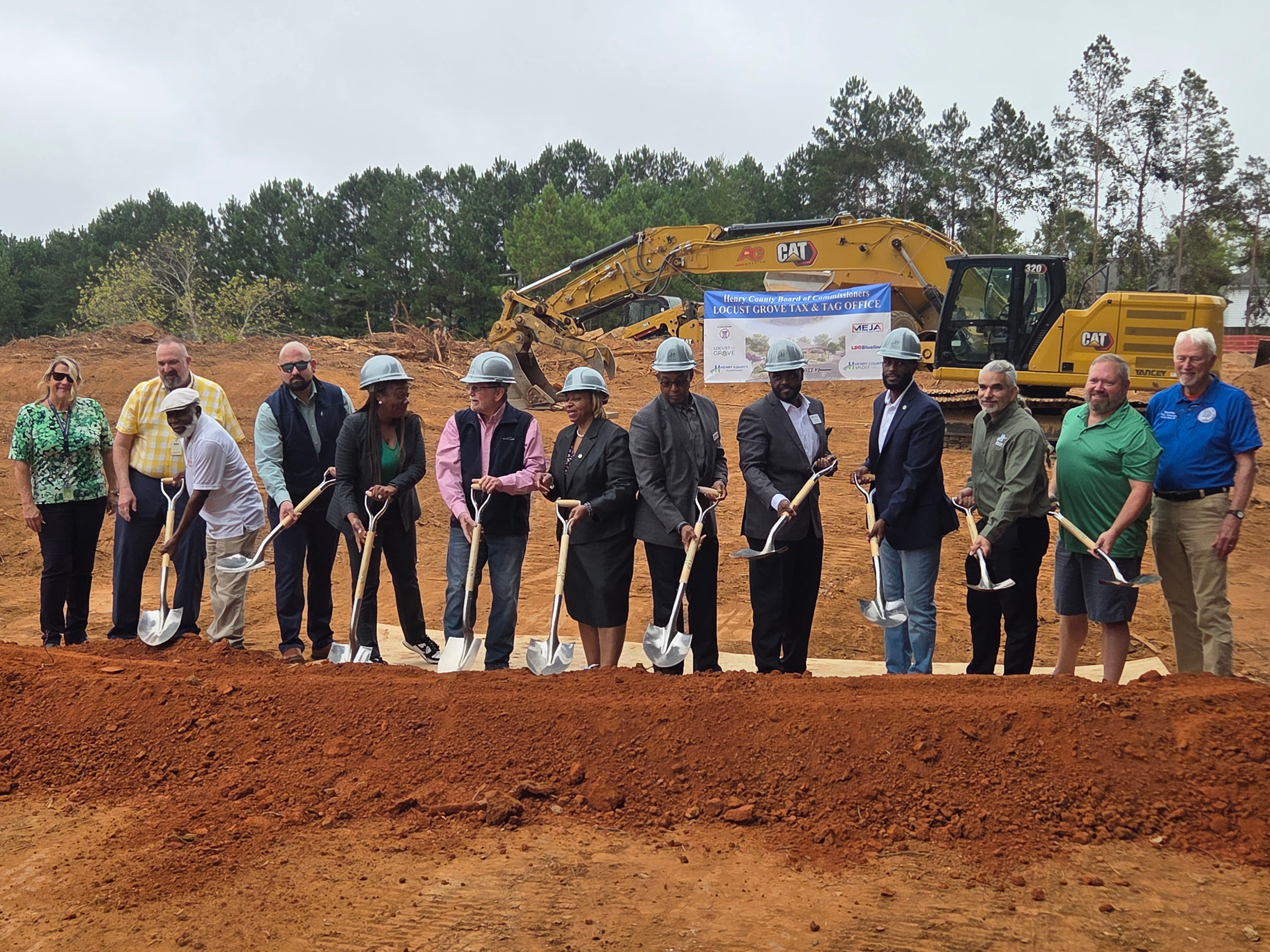 County leaders at Locust Grove Tax/Tag Office Groundbreaking